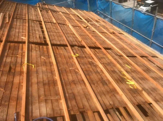 加古川市の葺き替えにともなう下地の補修